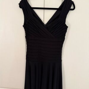 White House Black Market Black Sheath V-neck Dress